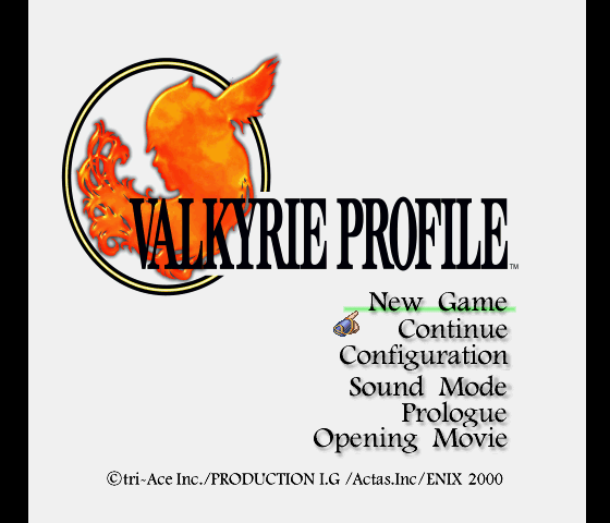 Valkyrie Profile Title Screen